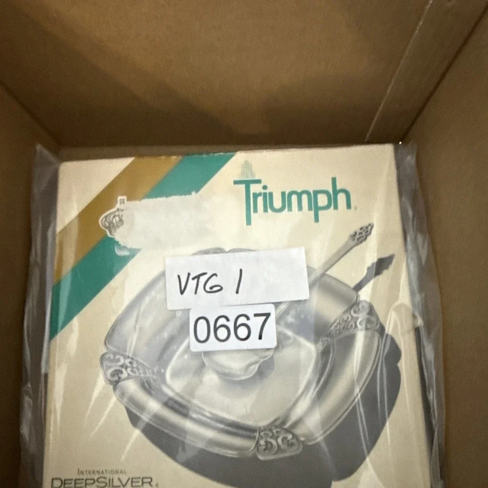 VTG Triumph International Deep Silver Two‎ Piece Party Set MCM 1950s 60s